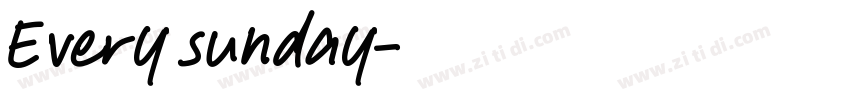 Every sunday字体转换
